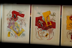 Title: Retrace 5, 6, 7, 8 / Medium: 4 pieces of Mixed Media (Cauterized colored papers, Ink and Pins on Wood) / Size per piece: 15 x 30 inch (38 x 76 cm) / Year: 2009
