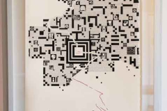 Title: QR Code Diary N'2 / Medium: Drawing and Artist's Penmanship on Paper / Size: 2 x 3 ft (60 x 90 cm) / Year: 2016