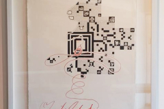 Title: QR Code Diary N°4 / Medium: Pen and ink on paper / Year: 2016