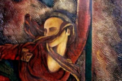 Title: Minda.Now / Medium: Textured oil on Canvas / Size: 2 x 3 ft (61 x 91 cm) / Year: 2008