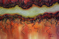 Details of the studies in wall bound (Acrylic and Mindanao Fabrics on Canvas)