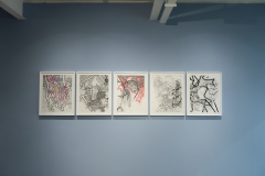 Visual Diary 8-12 : pen and ink on paper, 186x97cm,  2018-2025