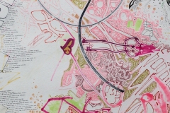 Notepad Diary 9 : Pen and ink on paper, 186x97cm, 2023-2025, detail