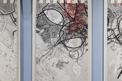 Notepad Diary 7 : spray, pen and ink on paper, 186x97cm, 2023-2025