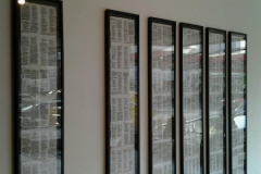Diary 12: Vietnam, Cambodia, Thailand cauterized bible pages / 6 pieces (1 x 6ft) / 2014